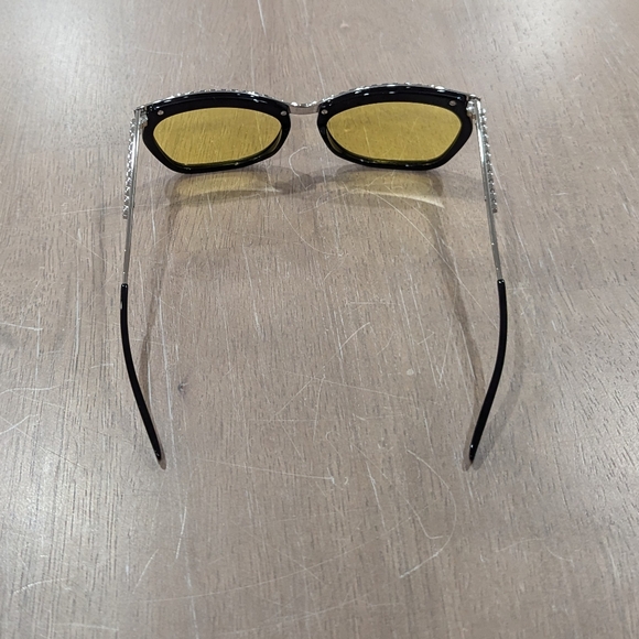 $1395 Mens Authentic GUCCI 56mm Crystal Rectangle Sunglasses Black - Picture 5 of 12